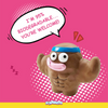 Squeeezys Latex Monster Brother Squeaky Chew Toy for Dogs (Brown)