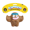 Squeeezys Latex Monster Brother Squeaky Chew Toy for Dogs (Brown)