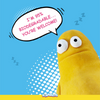 Squeeezys Latex Monster Brother Squeaky Chew Toy for Dogs (Yellow)