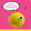 Squeeezys Latex Monster Ball Chew Toy for Dogs (Yellow) Dogs-Toys Squeeezys