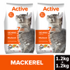 Active Mackerel Adult Cat Dry Food (Buy 1 Get 1) Cats- Dry food Active