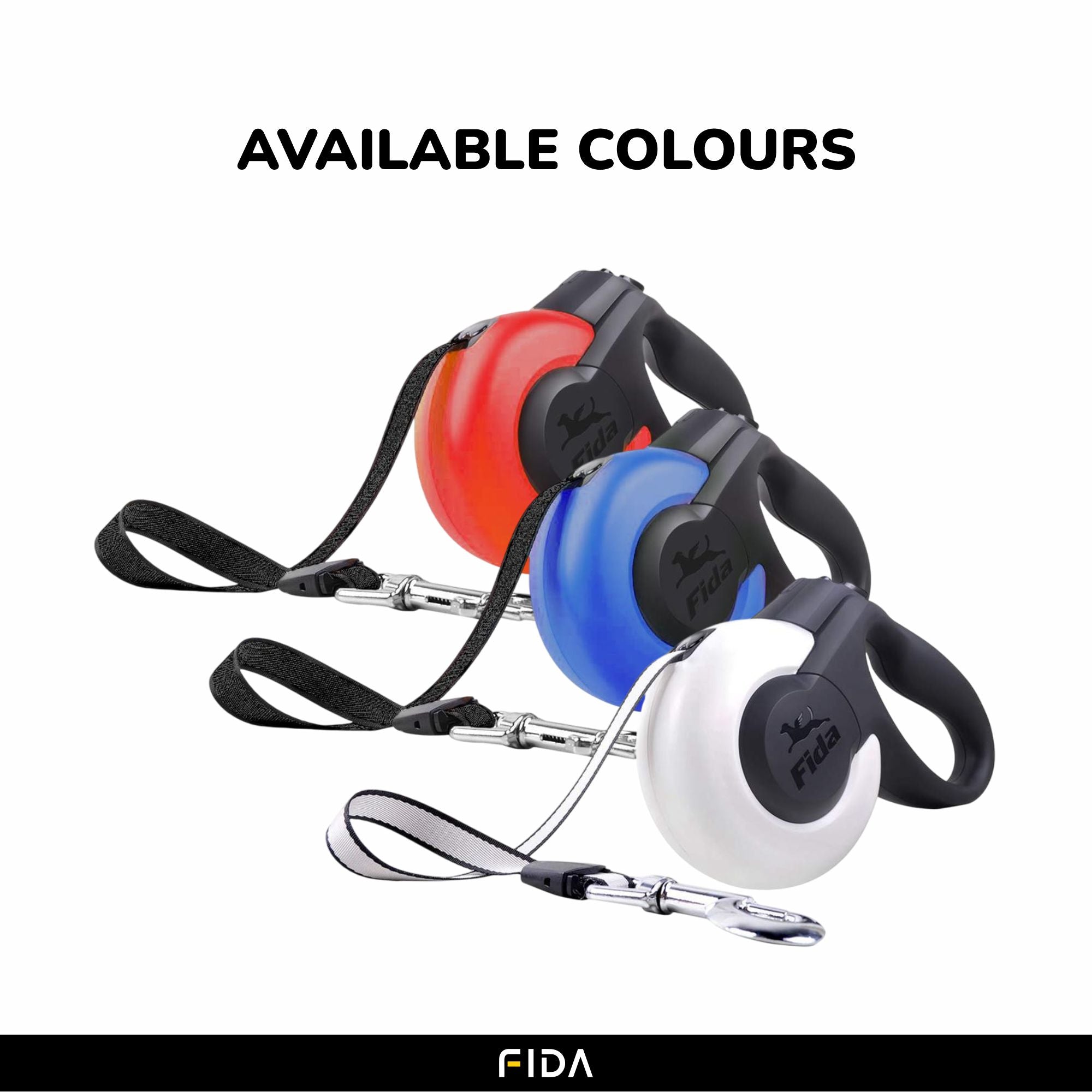 Fida Mars Retractable Leash for Dogs (Red) Dogs-Collar, Leashes, harnesses Fida