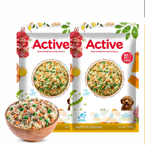 Active Mutton Biryani Fresh Food for Dogs (Buy 1 Get 1)