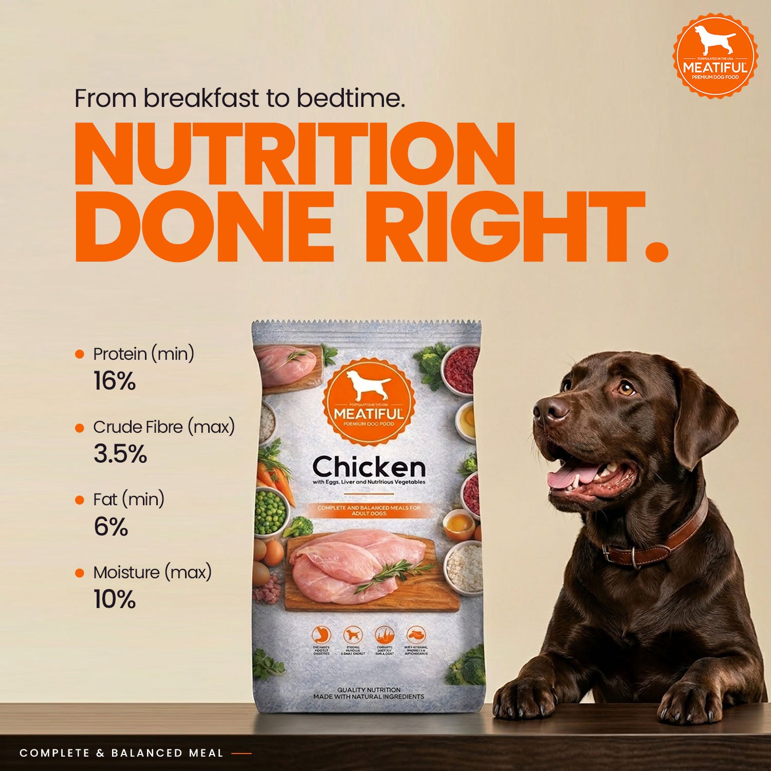 Meatiful Premium Chicken Adult Dog Dry Food Dogs- Dry Food Meatiful