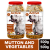 Active Mutton & Vegetable Flavour Biscuit Dog Treats Dog Treats + Others Active 500g+500g