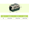 NutraPet AKASA Approved Closed Top Carrier Box for Dogs and Cats (Dark Green) Both-Bedding, Mats & Travel Supplies NutraPet Dropship