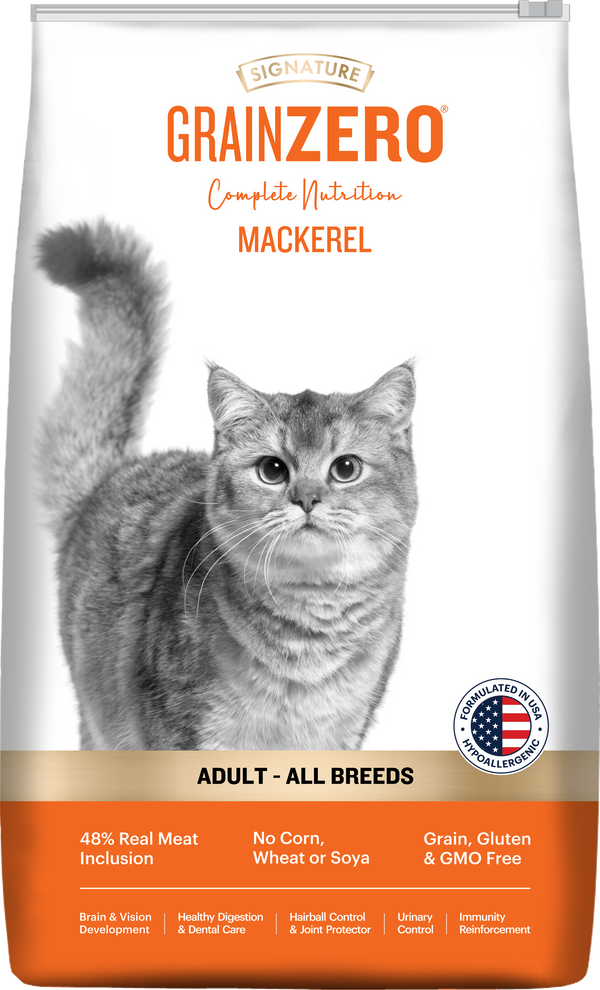 Signature Grain Zero Mackerel Adult Cat Dry Food For All Breed