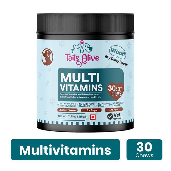 TailsAlive Chicken Flavour Multivitamin Soft Chews Supplement for Dogs