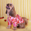 The Papaw Cartel Maple Print Sherwani with Sequins for Dogs & Cats (Pink/Orange) Both-Clothing & Accessories The Papaw Cartel Dropship S