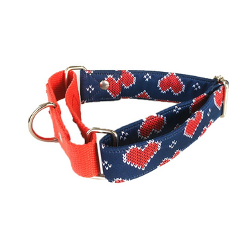 Dogobow Hearty Martingale Collar (Blue/Red) (Get a Bow Free)