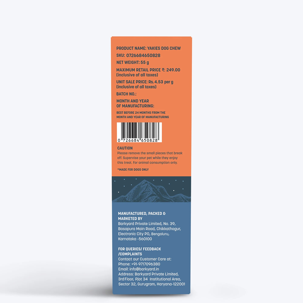 HUFT Yakies 100% Natural and Vegetarian Turmeric Gluten Free Chew Bone for Dogs Dog Treats + Others Heads Up for Tails