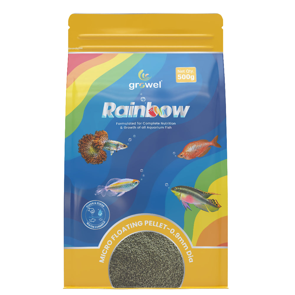 Growel Rainbow Micro 0.9mm Floating Pellet for Fish Fish Growel 500g