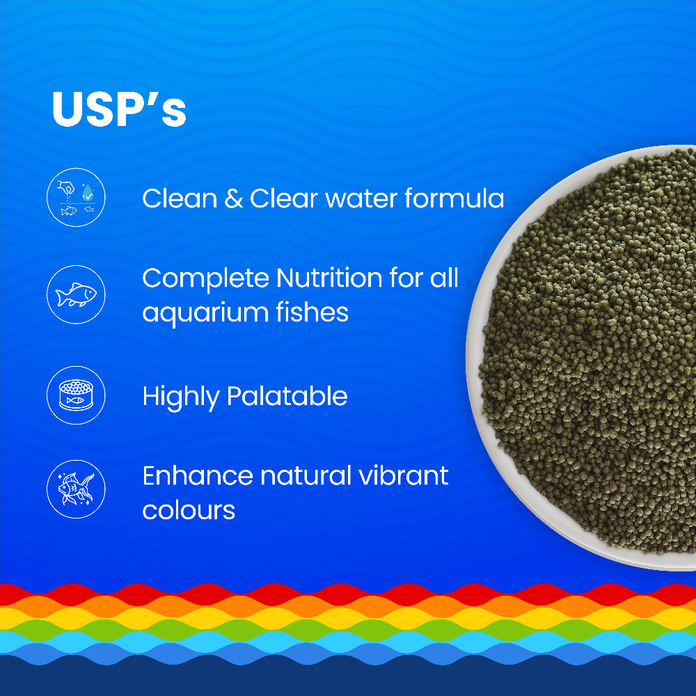 Growel Rainbow Micro 0.9mm Floating Pellet for Fish Fish Growel