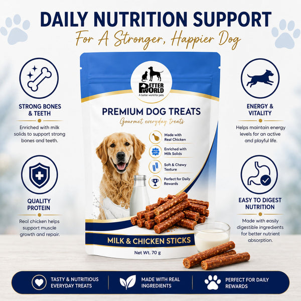 Petter World Milk & Chicken Sticks Soft Gourmet Dog Treats