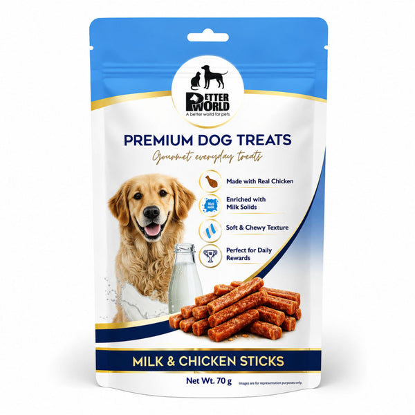 Petter World Milk & Chicken Sticks Soft Gourmet Dog Treats