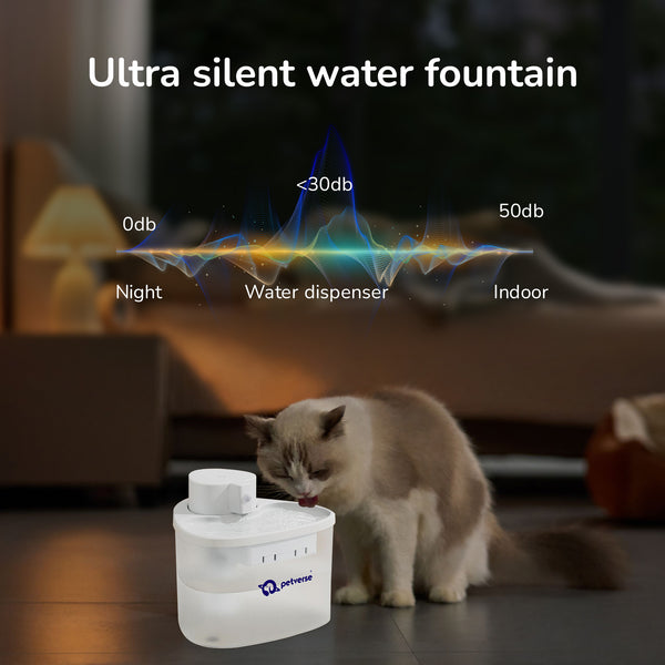 Petverse Wireless Water Fountain for Dogs & Cats (White)