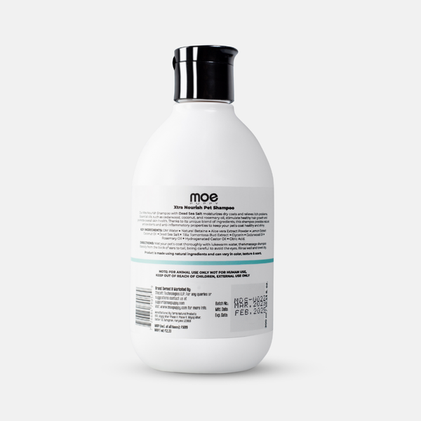 Moe Xtra Nourish for Relieving Itch and Moisturizing Dry Coat Shampoo for Dogs and Cats