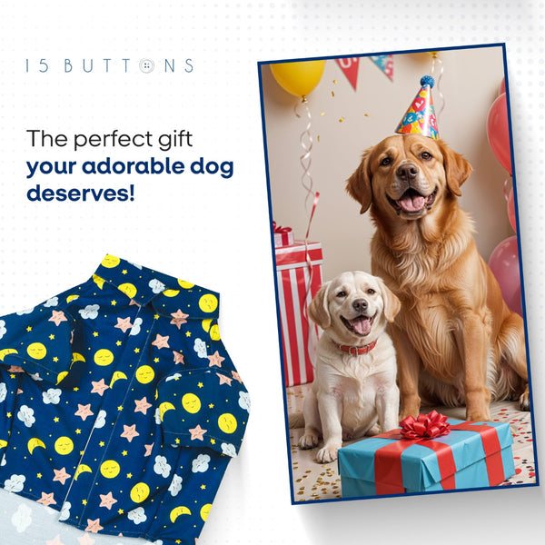 15buttons Moon & Stars Shirt for Dogs