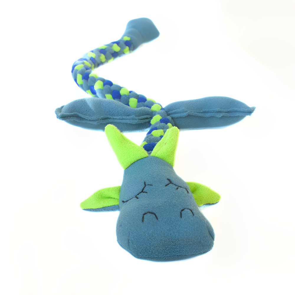 For The Love Of Dog Mr Tugasaur Squeaky Toy for Dogs (Blue/Green/Grey) Dogs-Toys For The Love Of Dog Dropship 81cm