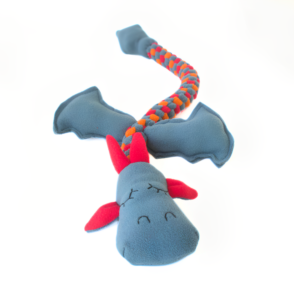 For The Love Of Dog Mrs Tugasaur Squeaky Toy for Dogs (Pink/Green/Grey) Dogs-Toys For The Love Of Dog Dropship 81cm