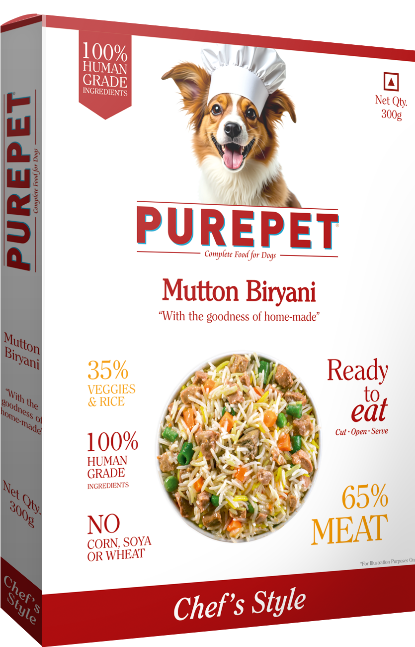 Purepet Mutton Biryani Fresh Food For Dogs Sample Purepet