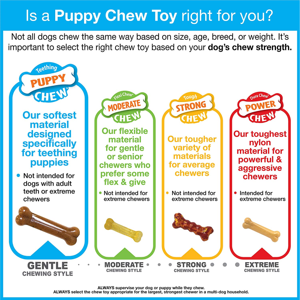 Nylabone Puppy Teething Lamb and Apple Flavoured Chew Bone Toy for Dogs (Yellow)