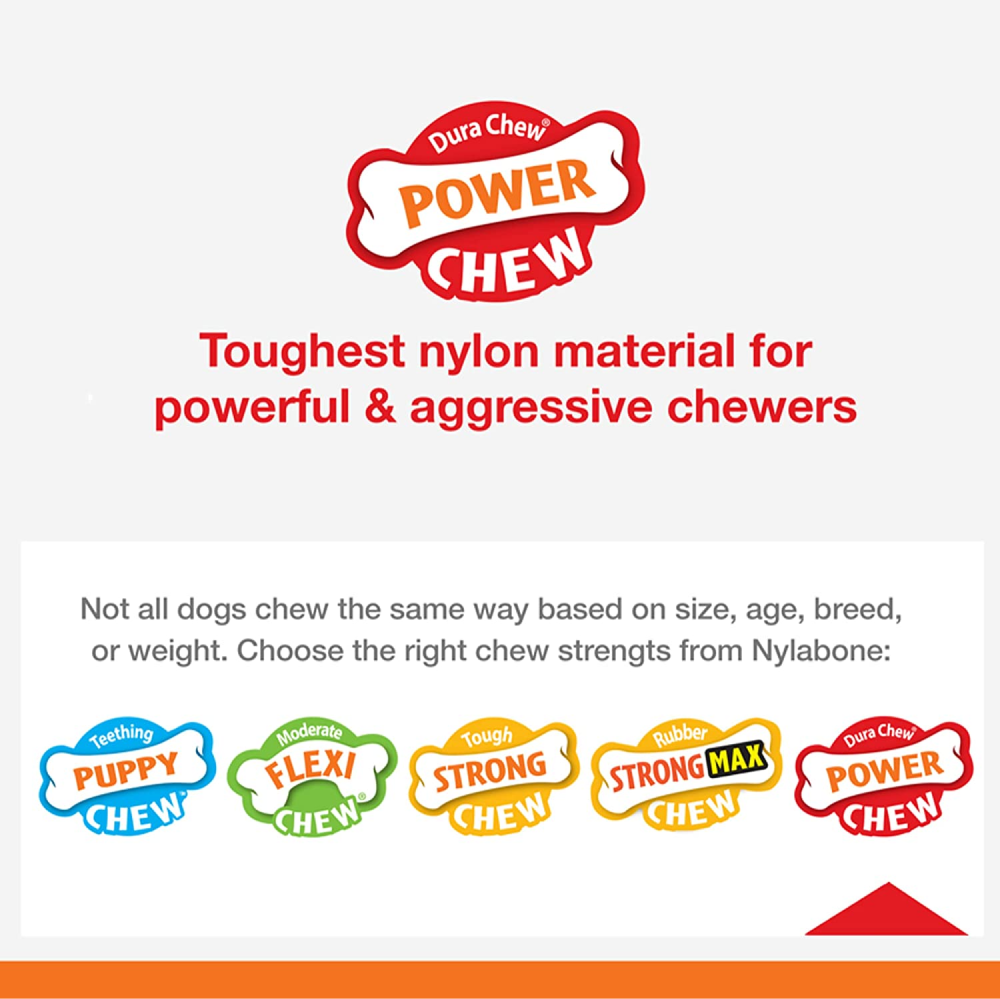 Nylabone Beef Flavor Power Chew Femur Dog Bone for Dogs