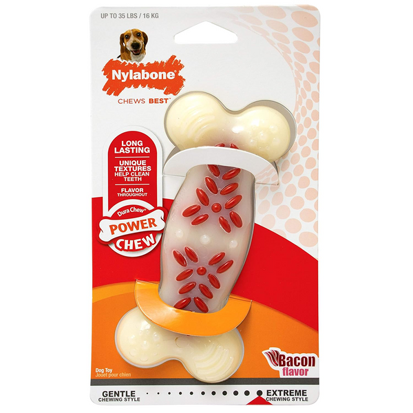 Nylabone Power Action Ridges Bone Chew Toy for Dogs