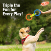 Nerf Dog EXO Translucent Spike 3 Rings Toy for Dogs (Blue/Green/Orange) Dogs-Toys Nerf