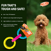 Nerf Dog Translucent Spike 3 Rings Toy for Dogs (Blue/Pink/Yellow) Dogs-Toys Nerf