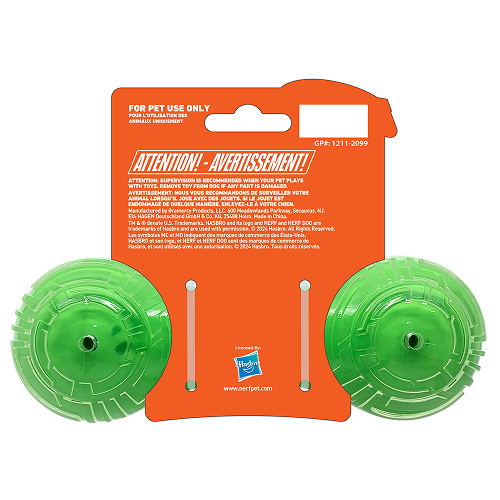 Nerf Dog Super Scent Meat Barbell Interactive Toy for Dogs (Green)