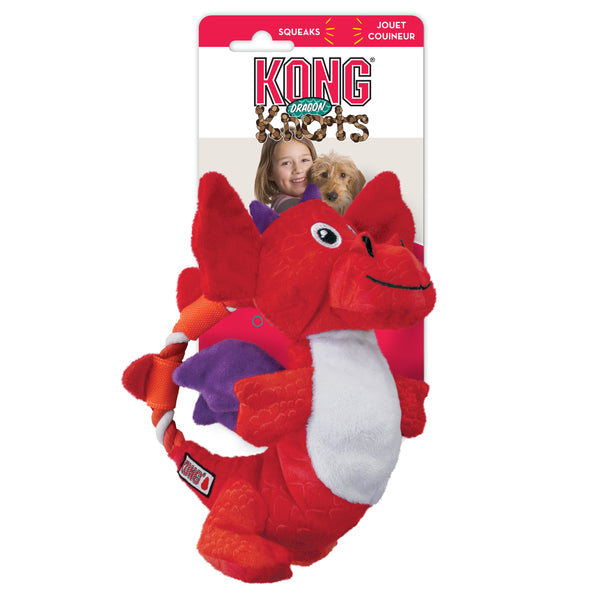 Kong Dragon Knots Toy for Dogs  (Red)