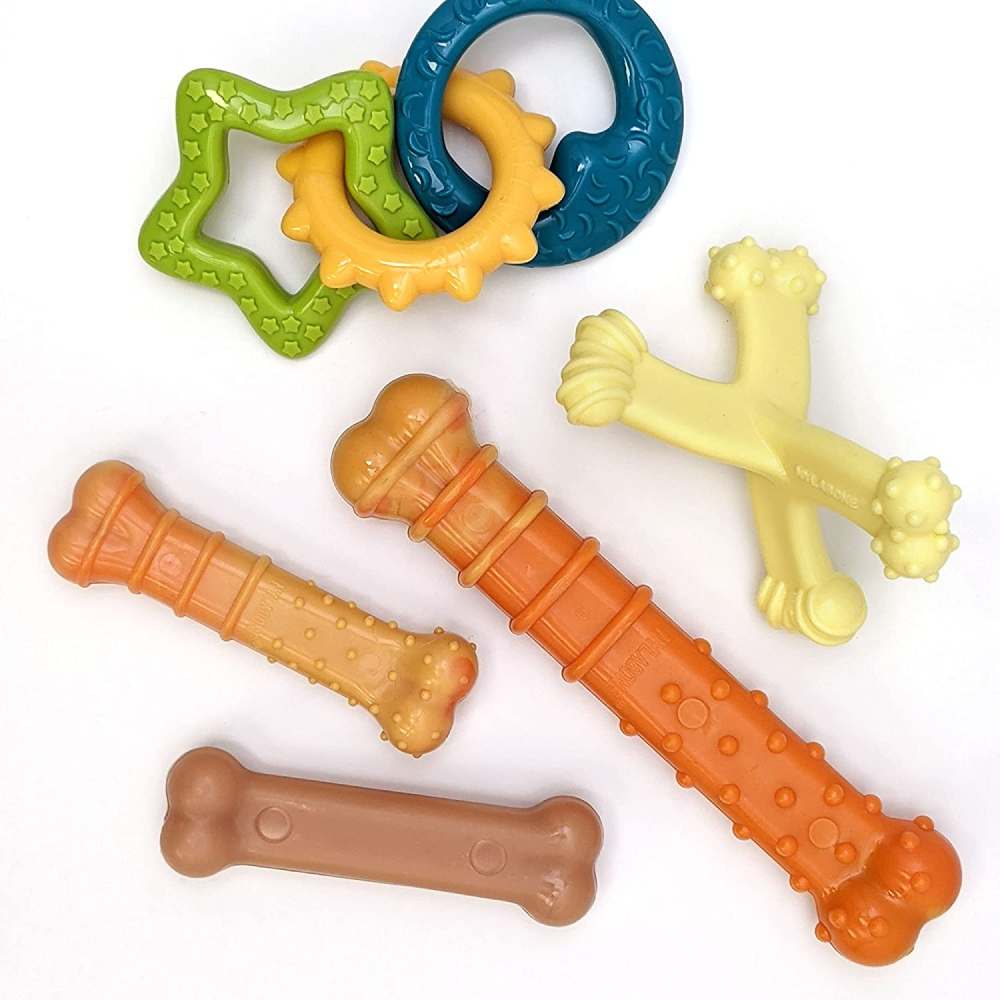 Nylabone Puppy Power Chew Toy for Dogs (Orange)