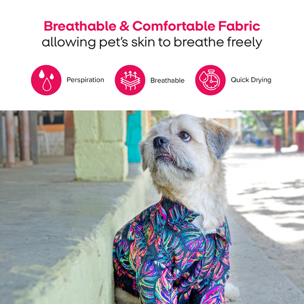 15buttons Neon Tropical Shirt for Dogs