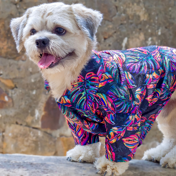 15buttons Neon Tropical Shirt for Dogs