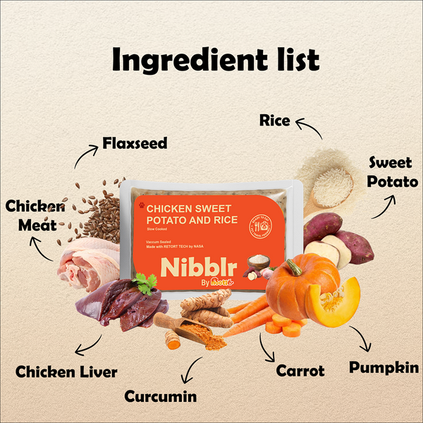 Nibblr By Nootie Wholesome Chicken Sweet Potato & Rice Ready to Eat Meal Dog Wet Food