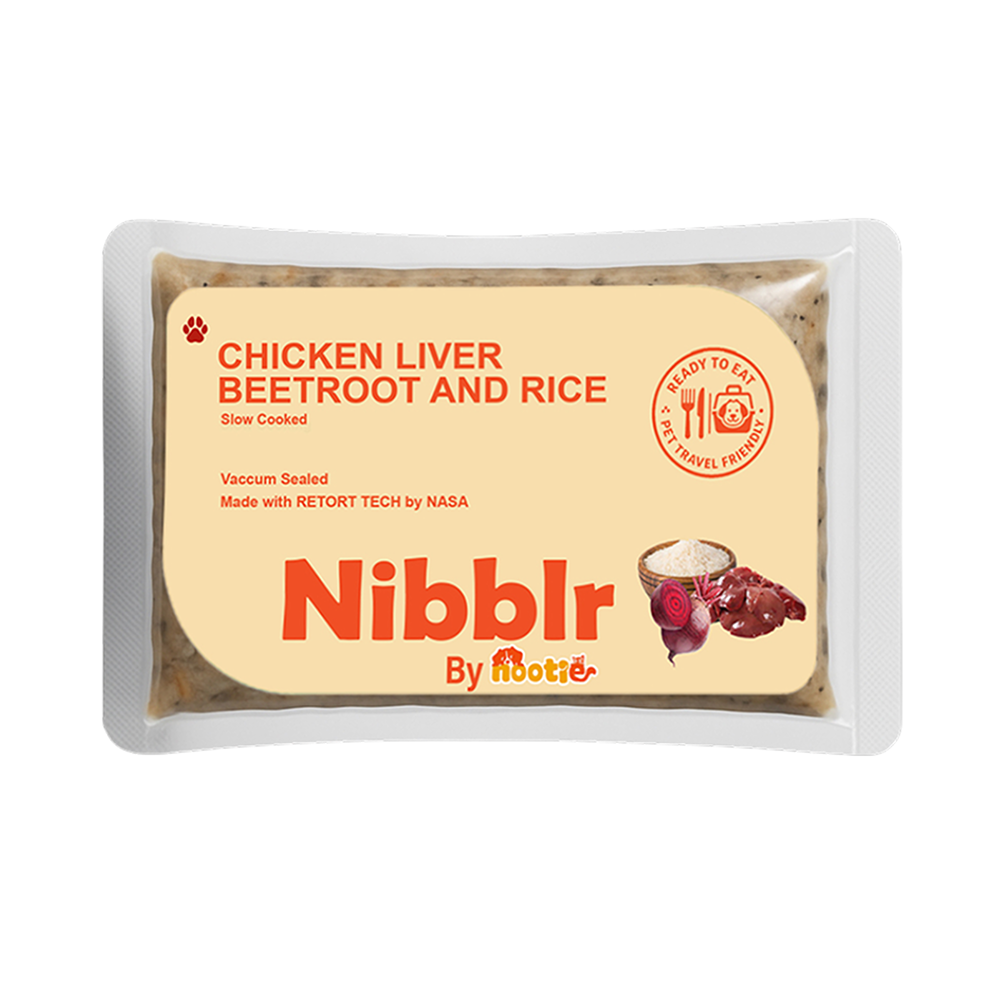 Nibblr By Nootie Wholesome Chicken Liver Beetroot & Rice Ready to Eat Meal Dog Wet Food Dogs-Fresh Food Nootie