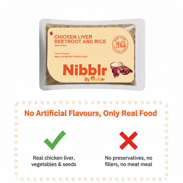 Nibblr By Nootie Wholesome Chicken Liver Beetroot & Rice Ready to Eat Meal Dog Wet Food