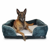 Petter World Convoluted & HD Foam Base with Bolster Orthopedic Sofa Bed for Dogs and Cats (Bottle Green) Both-Bedding, Mats & Travel Supplies Petter World Dropship M