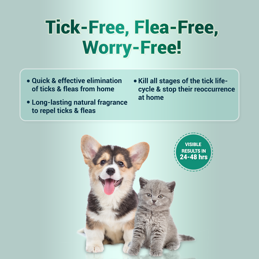 Natural Remedies Nomo Ticks Home Spray for Dogs and Cats Both-Health & Wellness Natural Remedies