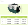 NutraPet AKASA Approved Closed Top Open Grill Carrier Box for Dogs and Cats (Dark Green) Both-Bedding, Mats & Travel Supplies NutraPet Dropship