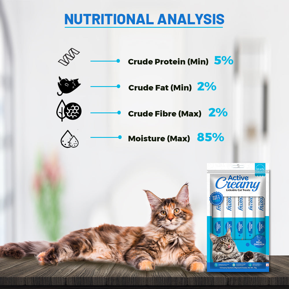 Active Lickable Real Chicken Creamy Cat Treats (Buy 1 Get 1) Cats-Treats & Others Active