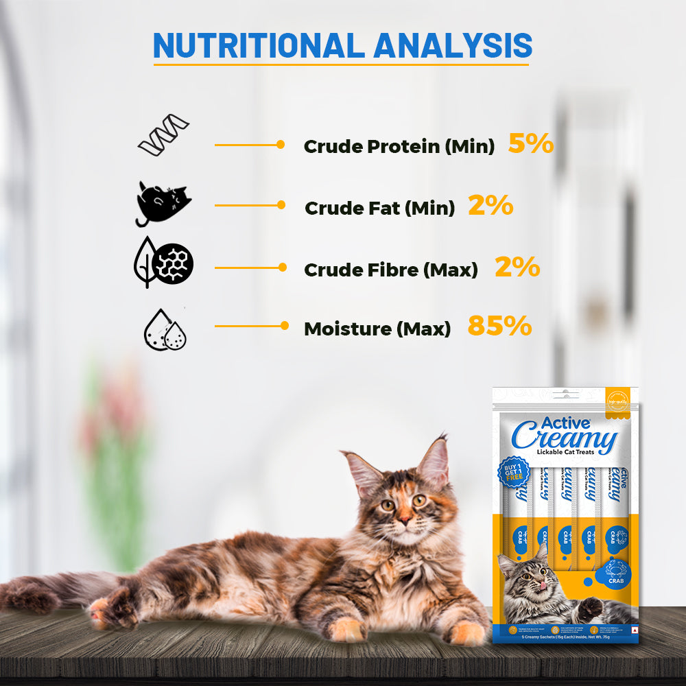 Active Lickable Crab Creamy Cat Treats (Buy 1 Get 1) Cats-Treats & Others Active