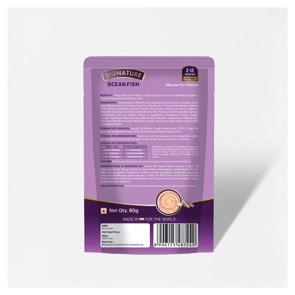 Signature Grain Zero Ocean Fish Mousse Kitten Cat Wet Food