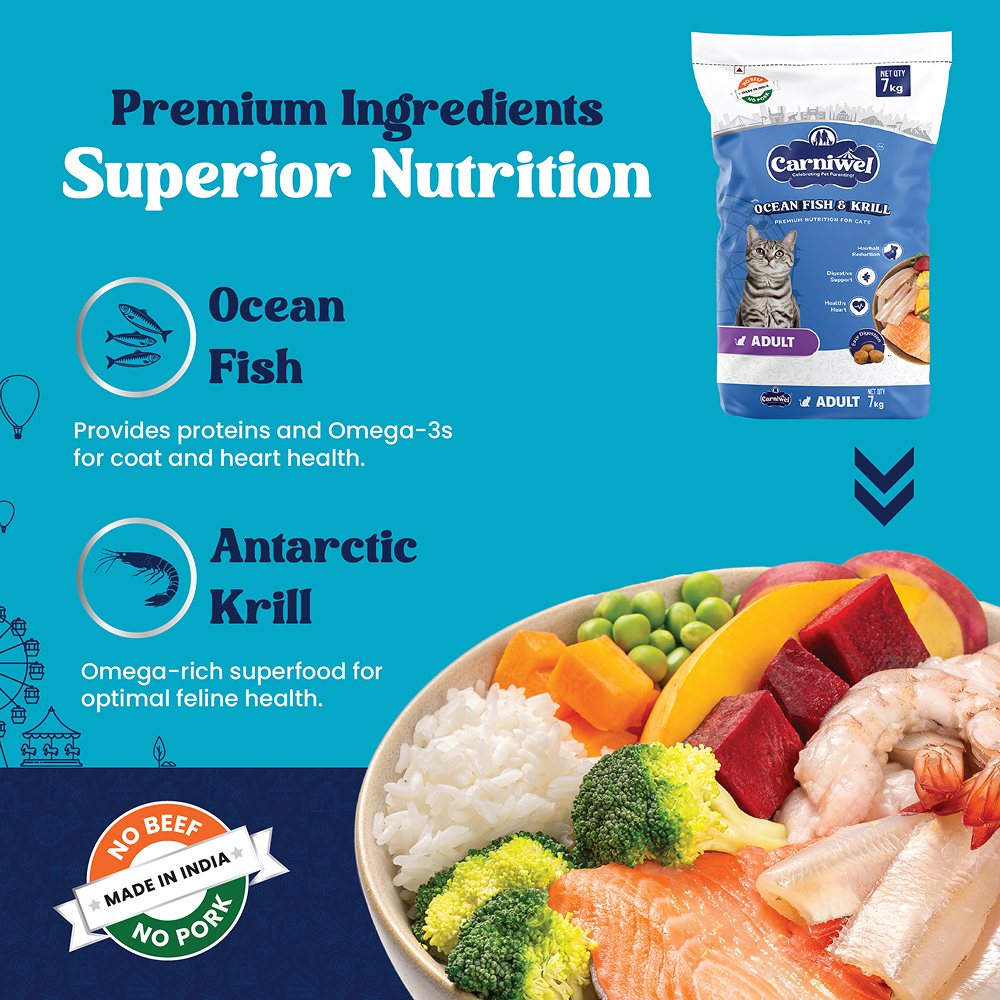 Carniwel Ocean Fish and Krill For Adult Cat Dry Food Cats- Dry food Carniwel
