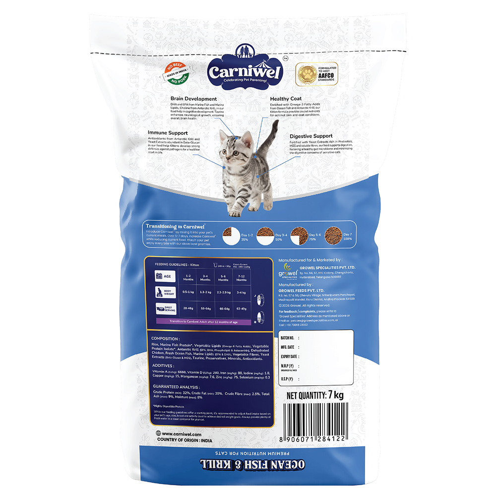 Carniwel Ocean Fish and Krill For Kitten Cat Dry Food Cats- Dry food Carniwel
