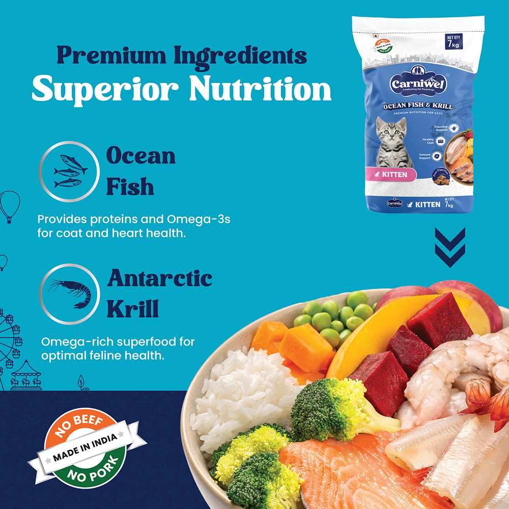 Carniwel Ocean Fish and Krill For Kitten Cat Dry Food Cats- Dry food Carniwel