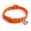 Basil Printed Collar for Cats & Puppies (Orange) Both-Collar, Leashes, harnesses Basil 18-28cm