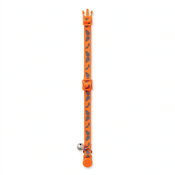 Basil Printed Collar for Cats & Puppies (Orange)