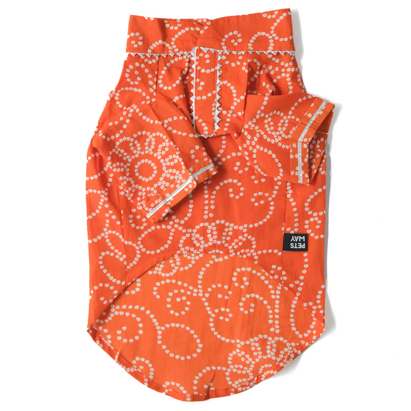 Pets Way Bandhani Print Kurta for Dogs (Rust)